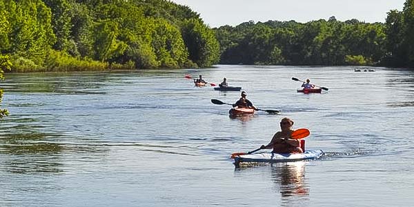 Kayaking the Crow River near Hanover MN with family